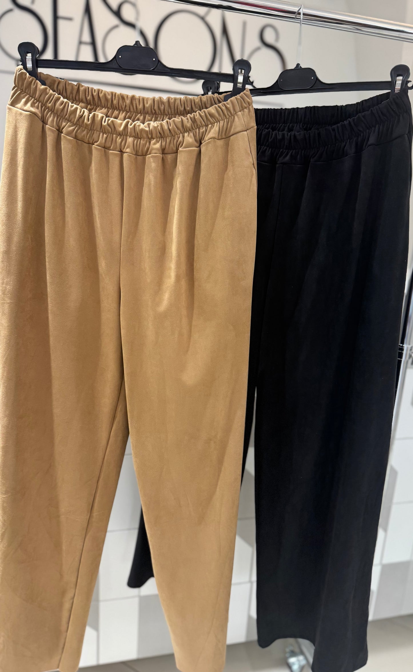 Kelnės didesniam dydžiui (zomšos imitacija )K516)