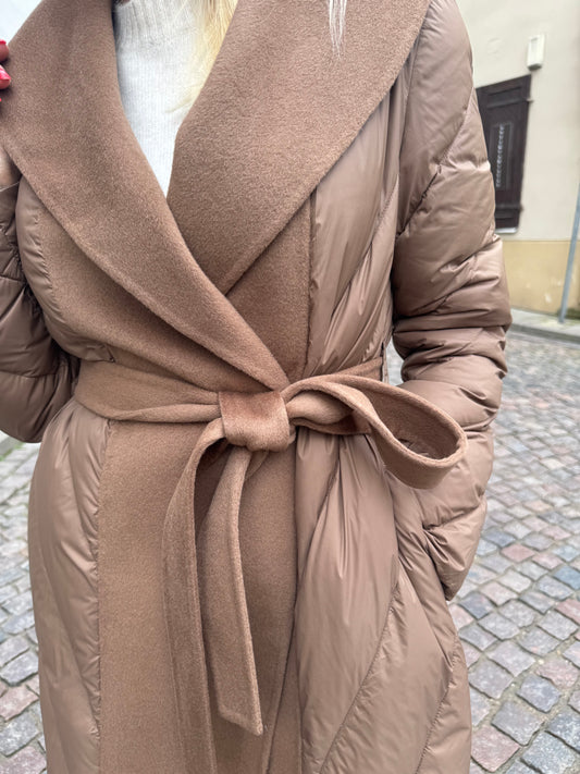 Natūralių pūkų paltas su vilna ( pl75)