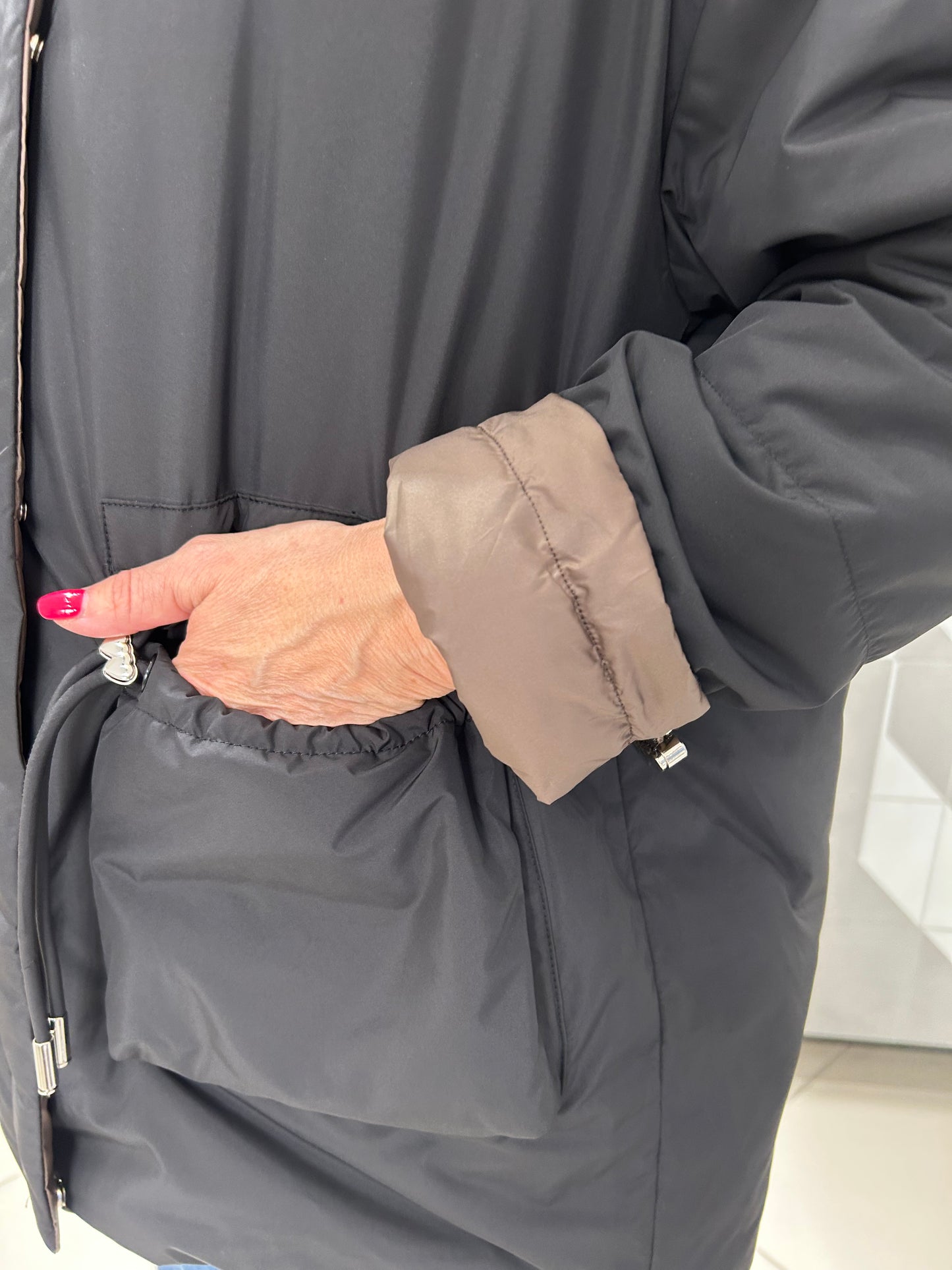 Dvipusė eko pūkų striukė (b286)