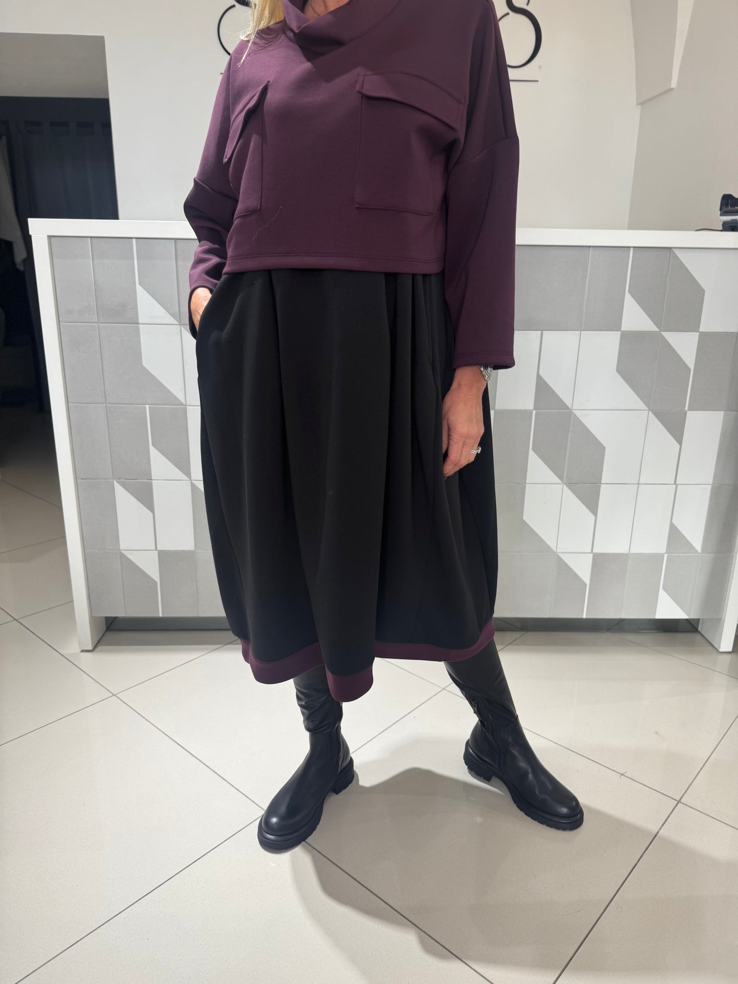 Suknelė su trumpu džemperiu (S148)