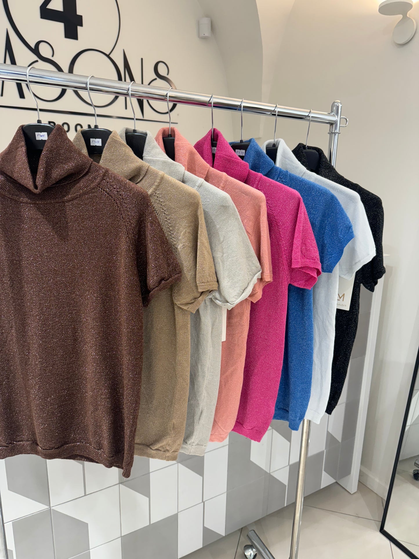 Golfas su liureksu trumpomis rankovėmis (P417)