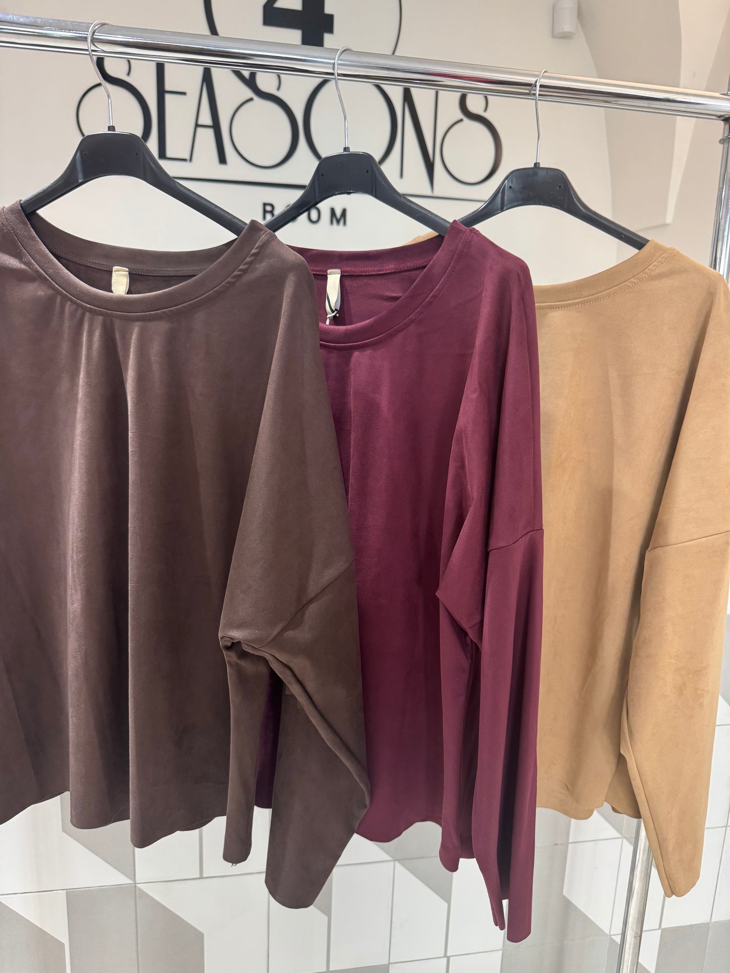 Džemperis (zomšos imitacija )(P829)