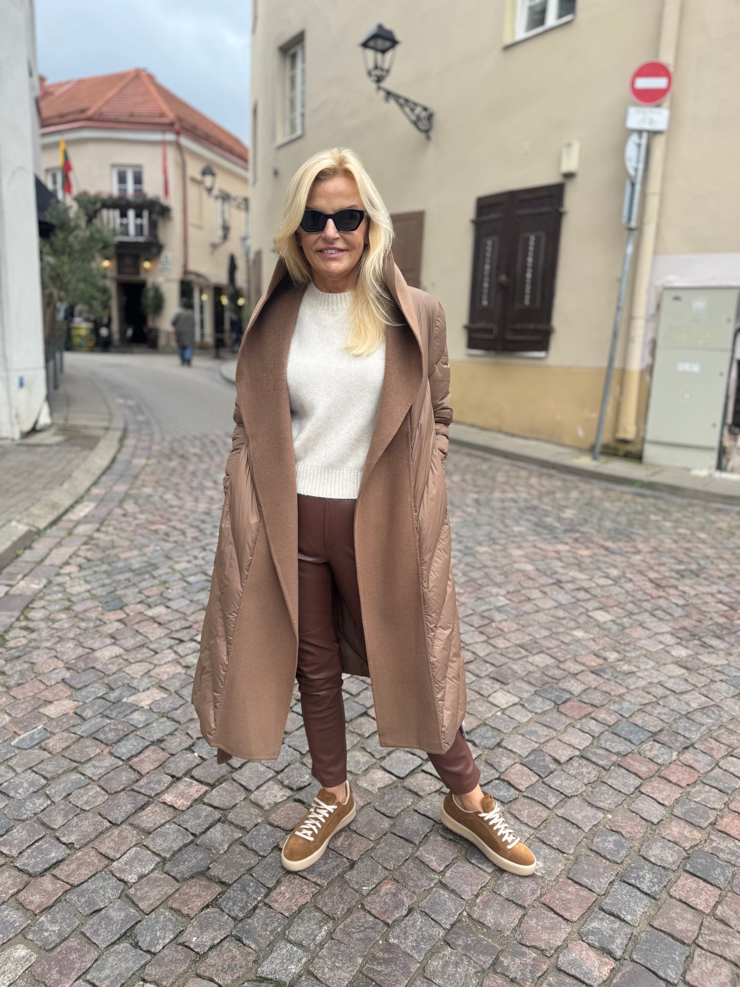 Natūralių pūkų paltas su vilna ( pl75)