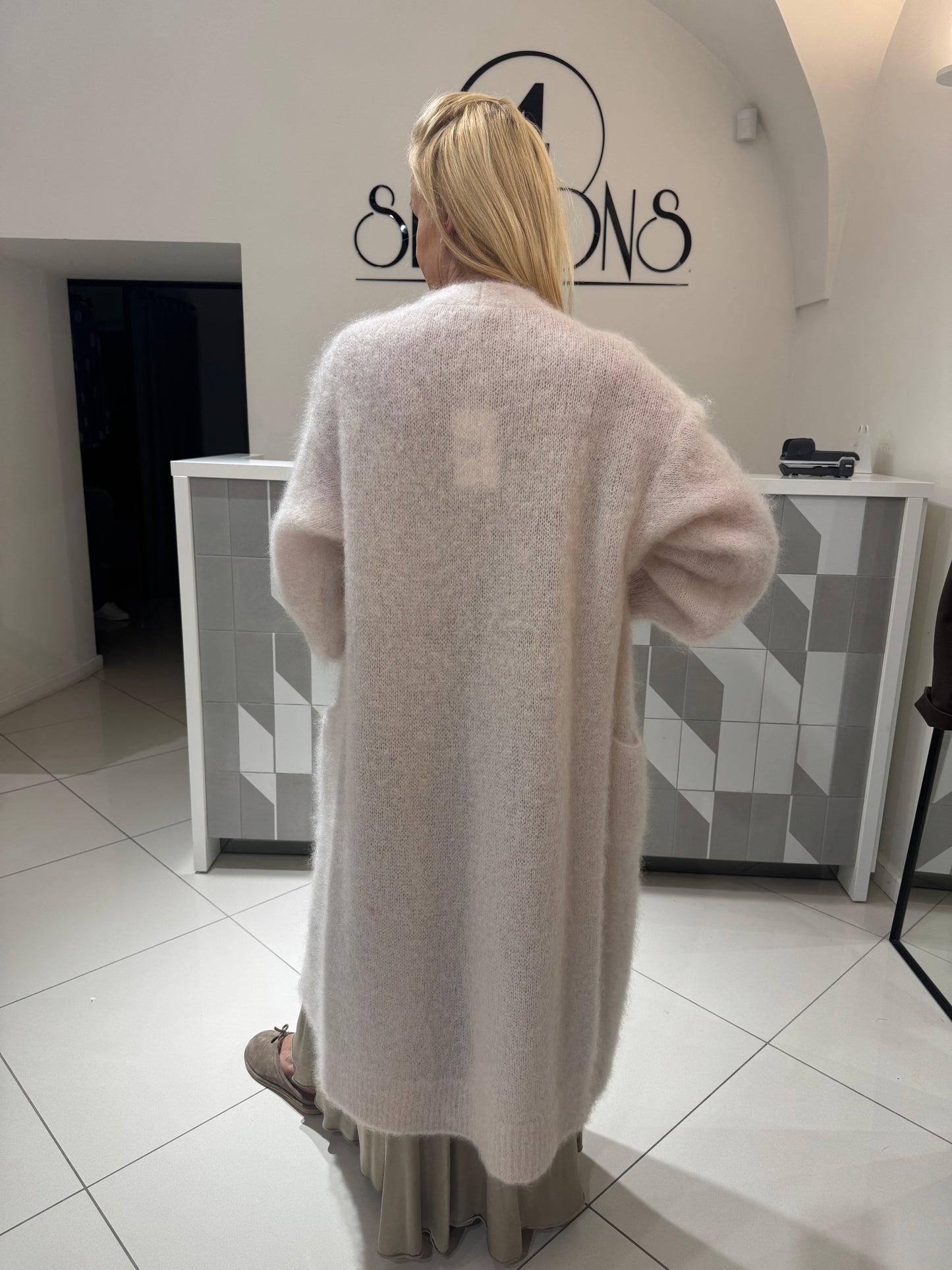 Ilgas kid mocheros kardiganas (M359)