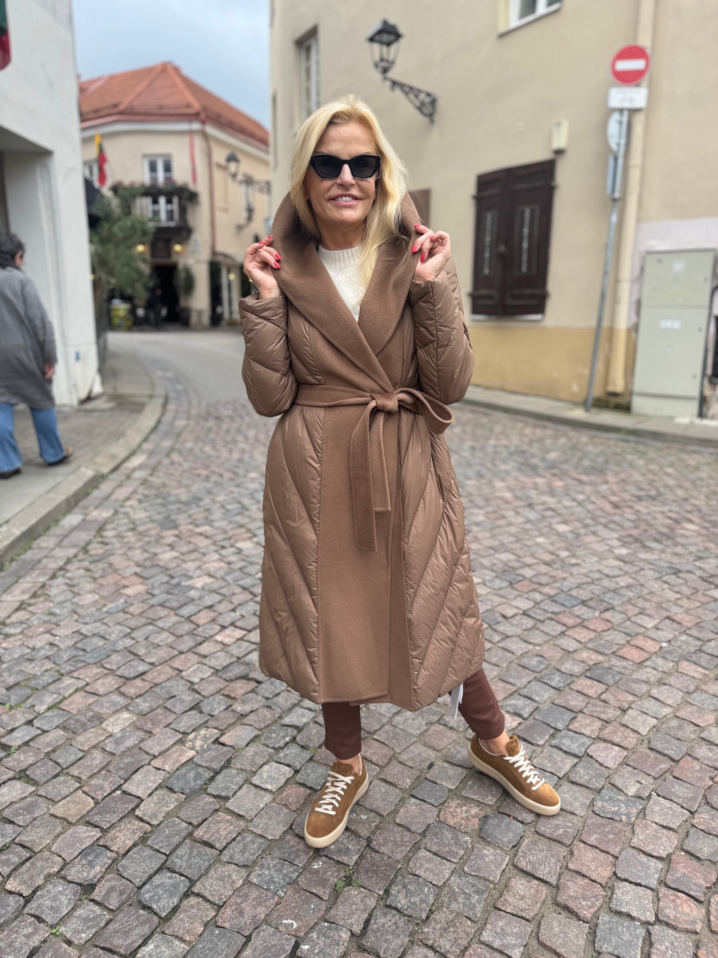Natūralių pūkų paltas su vilna ( pl75)