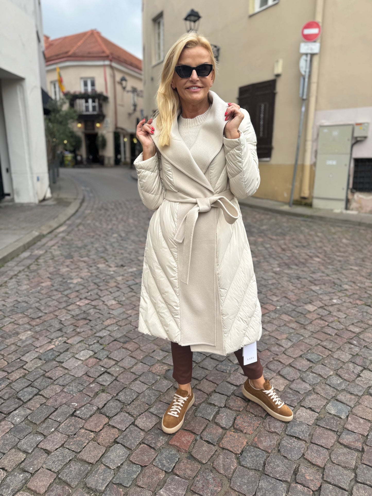 Natūralių pūkų paltas su vilna ( pl75)