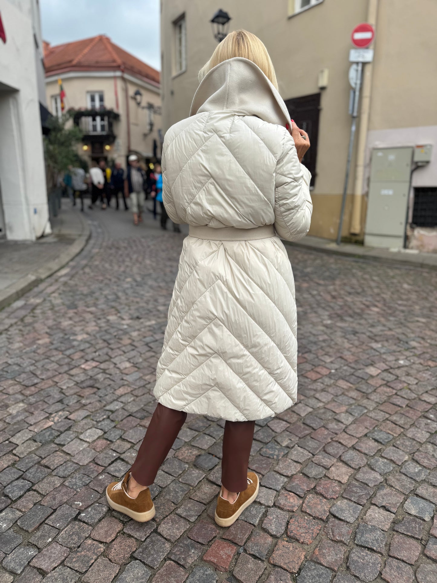 Natūralių pūkų paltas su vilna ( pl75)