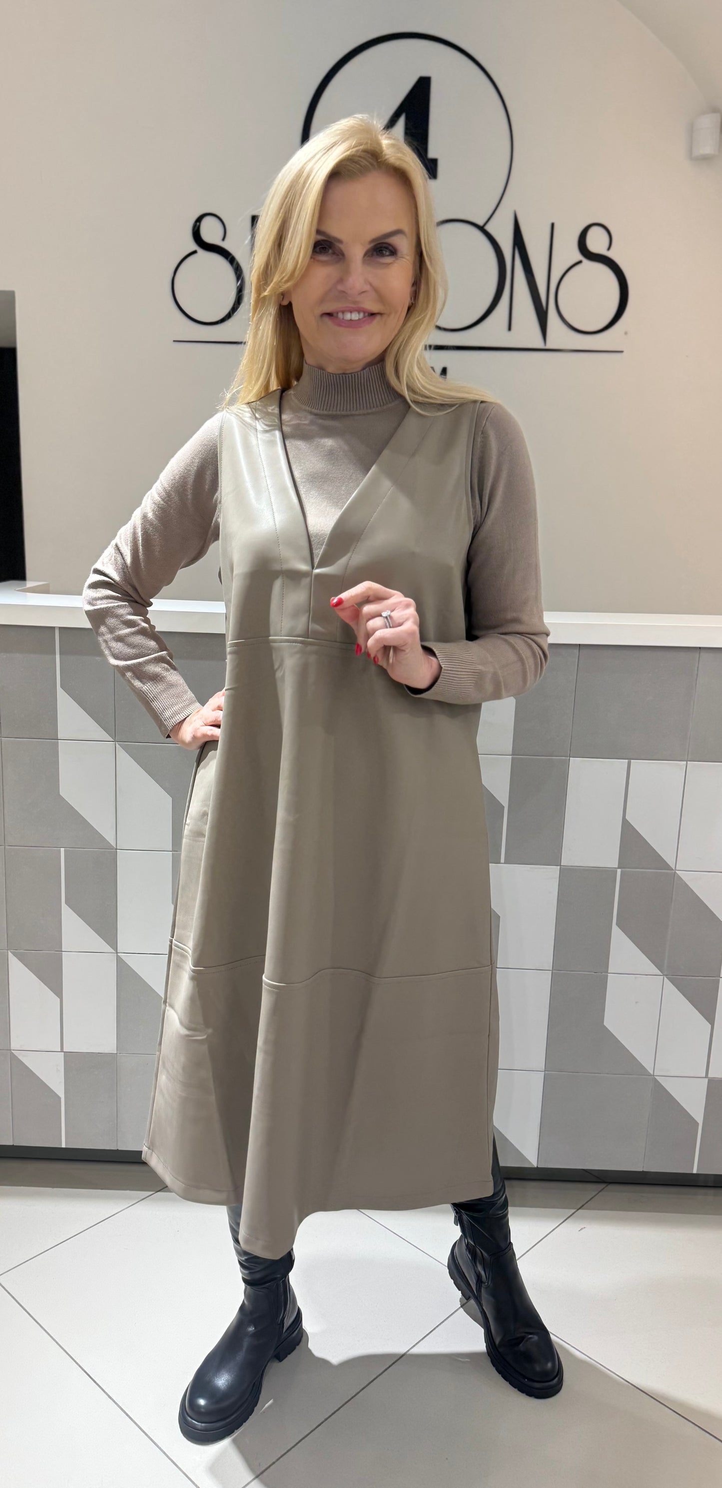 Eko odos suknelė-sarafanas (S171)