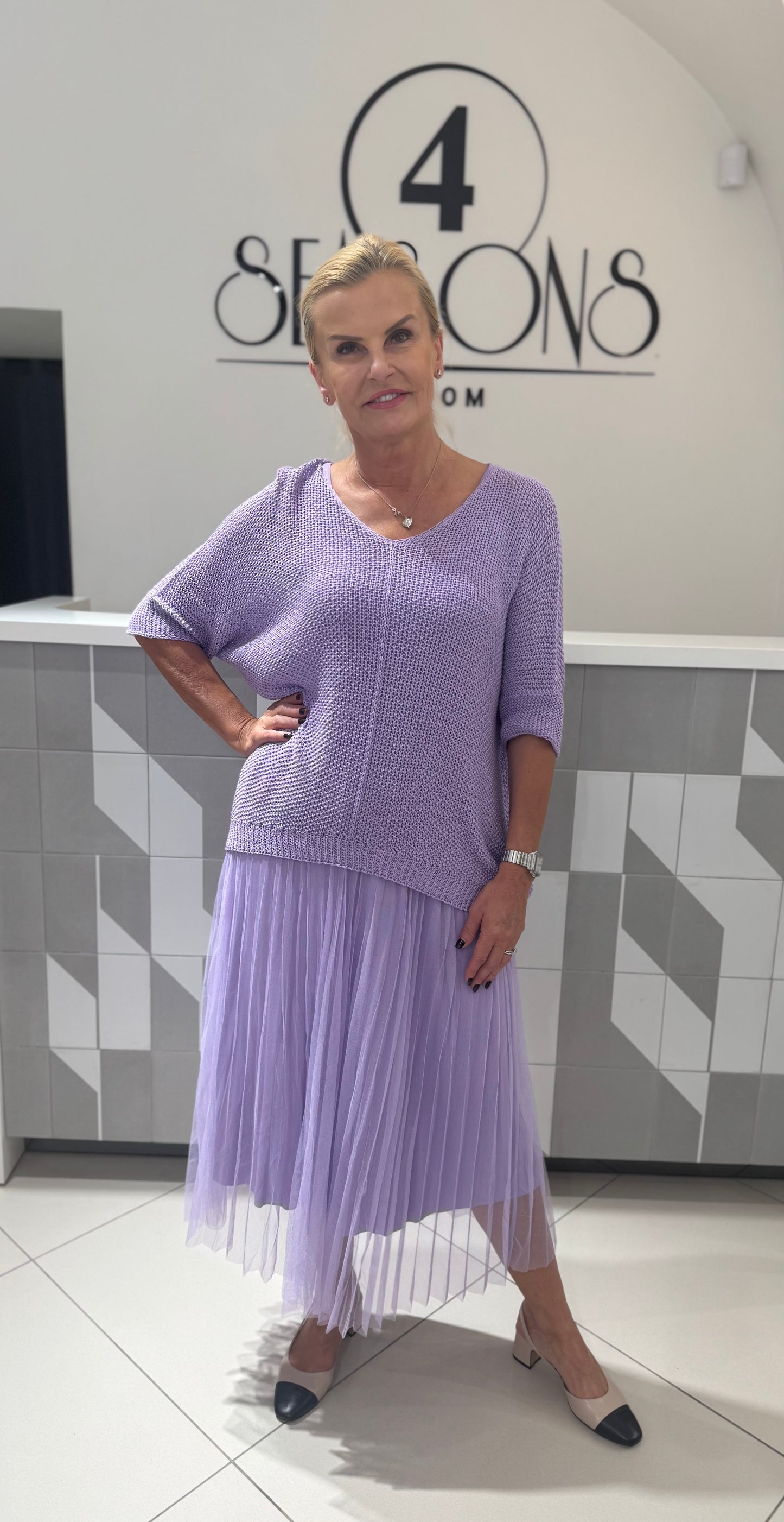 Suknelė su megztuku(S276)