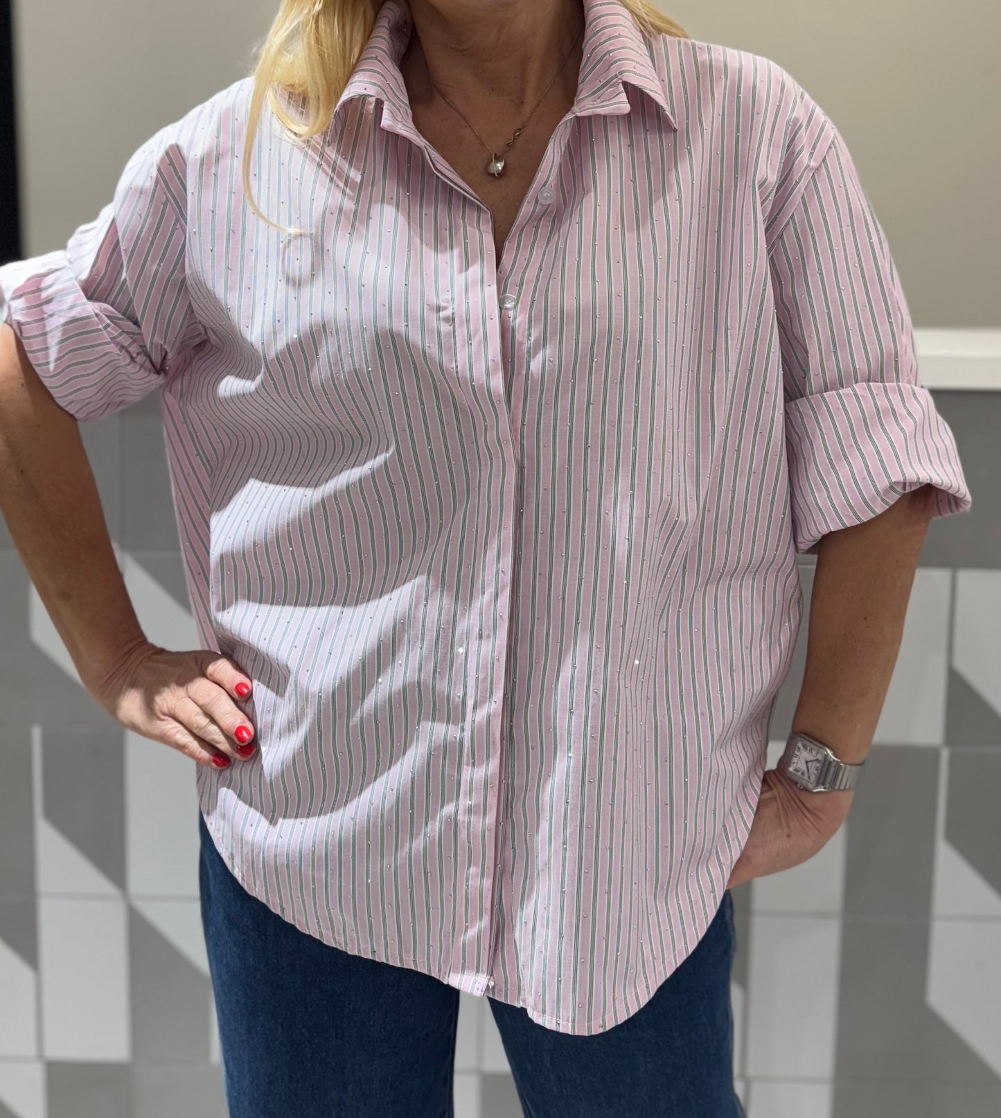 Dryžuoti marškiniai su žėručiais (p879)