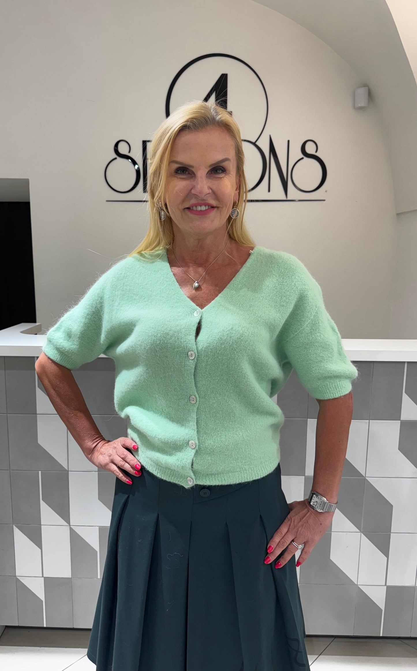 Baby alpakos vilnos kardiganas (m508)