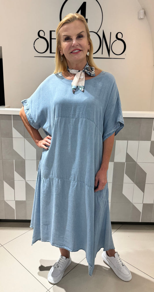 Suknelė plono džinsinio audinio (S195)