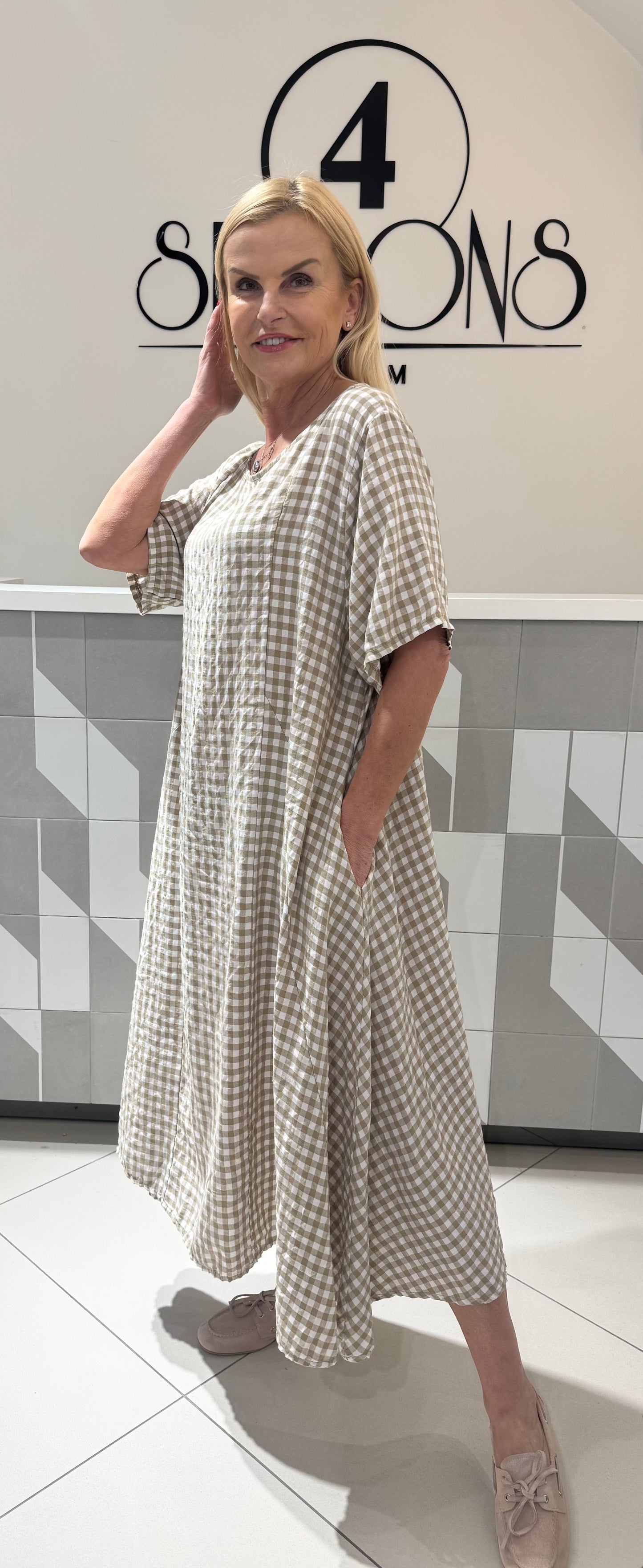 Suknelė languota (S234)