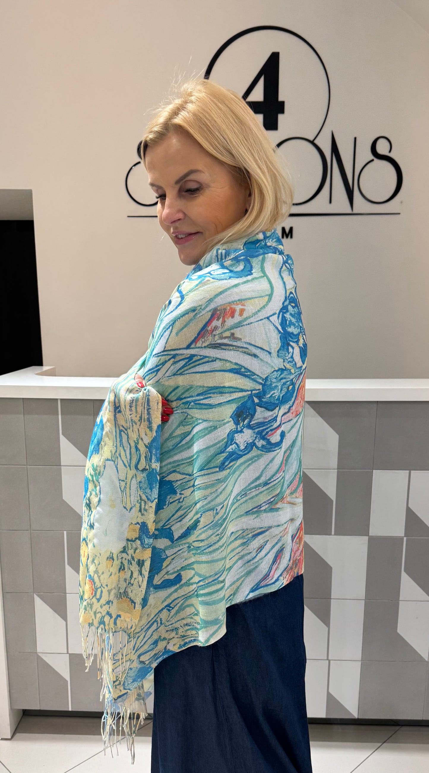 šalikas gėlėtas (D97)