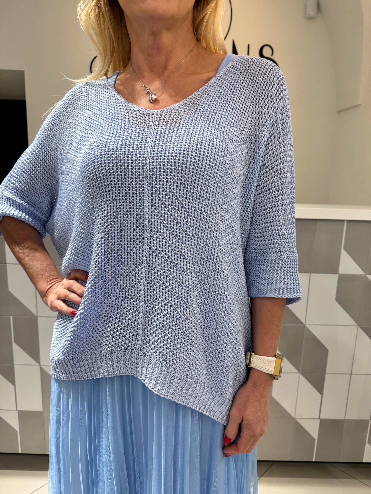 Suknelė su megztuku (S227)