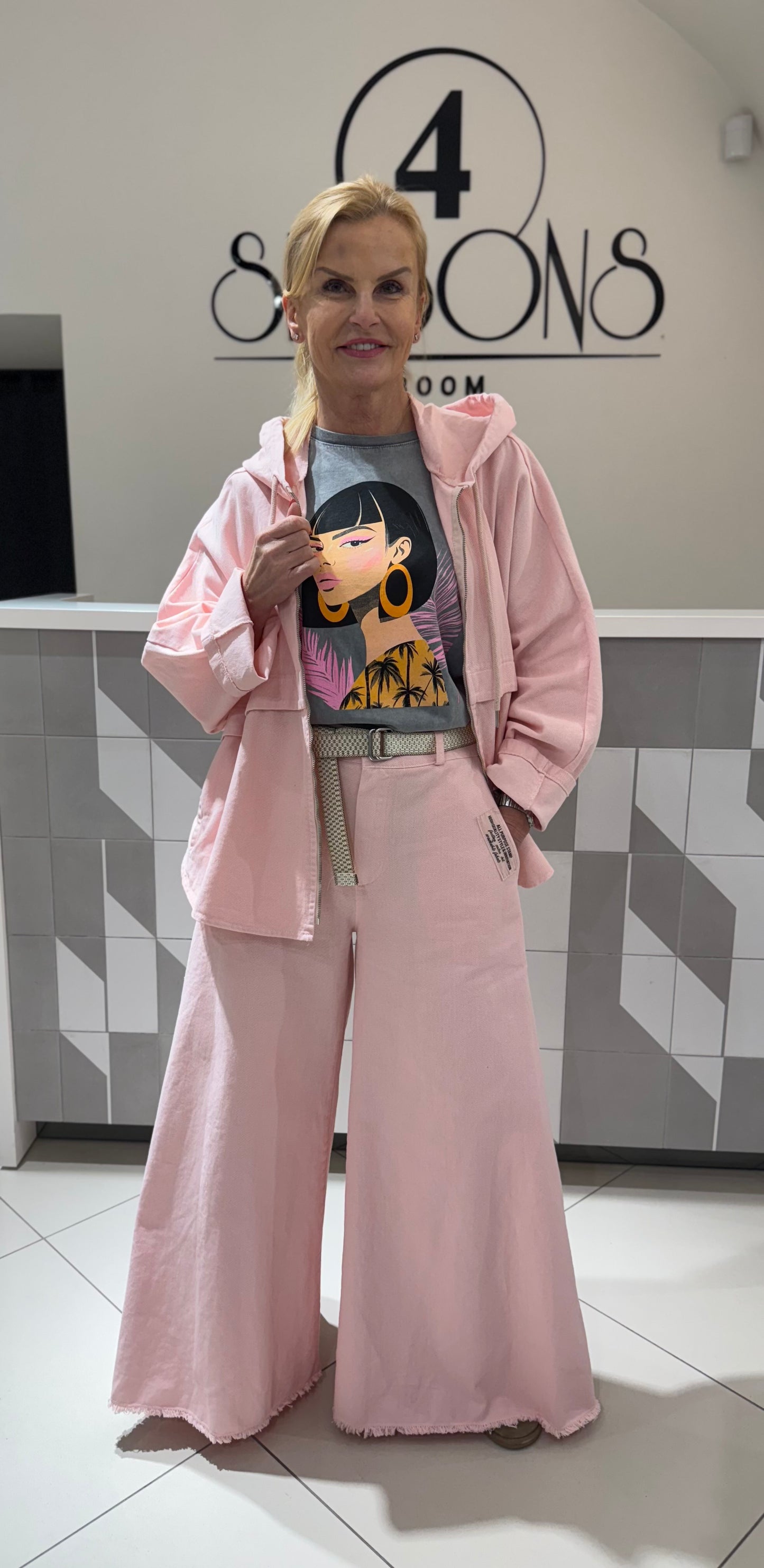 Džinsinio audinio striukė su užtrauktuku (sv157)