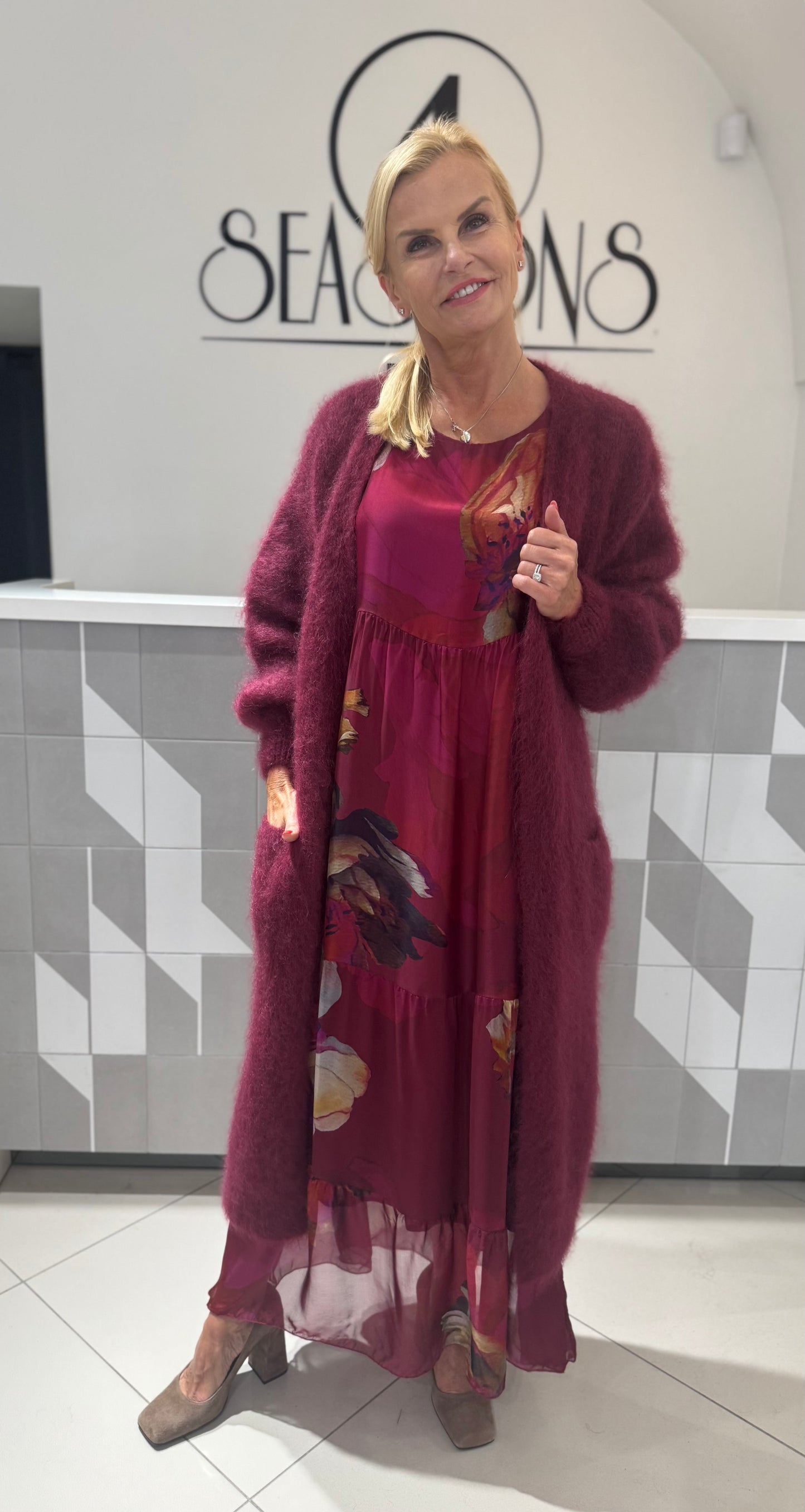 Ilgas kid mocheros kardiganas (M359)