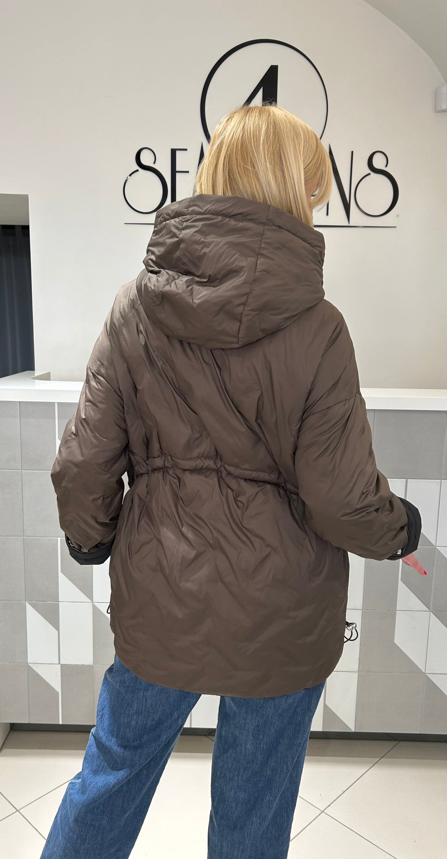 Dvipusė eko pūkų striukė (b286)