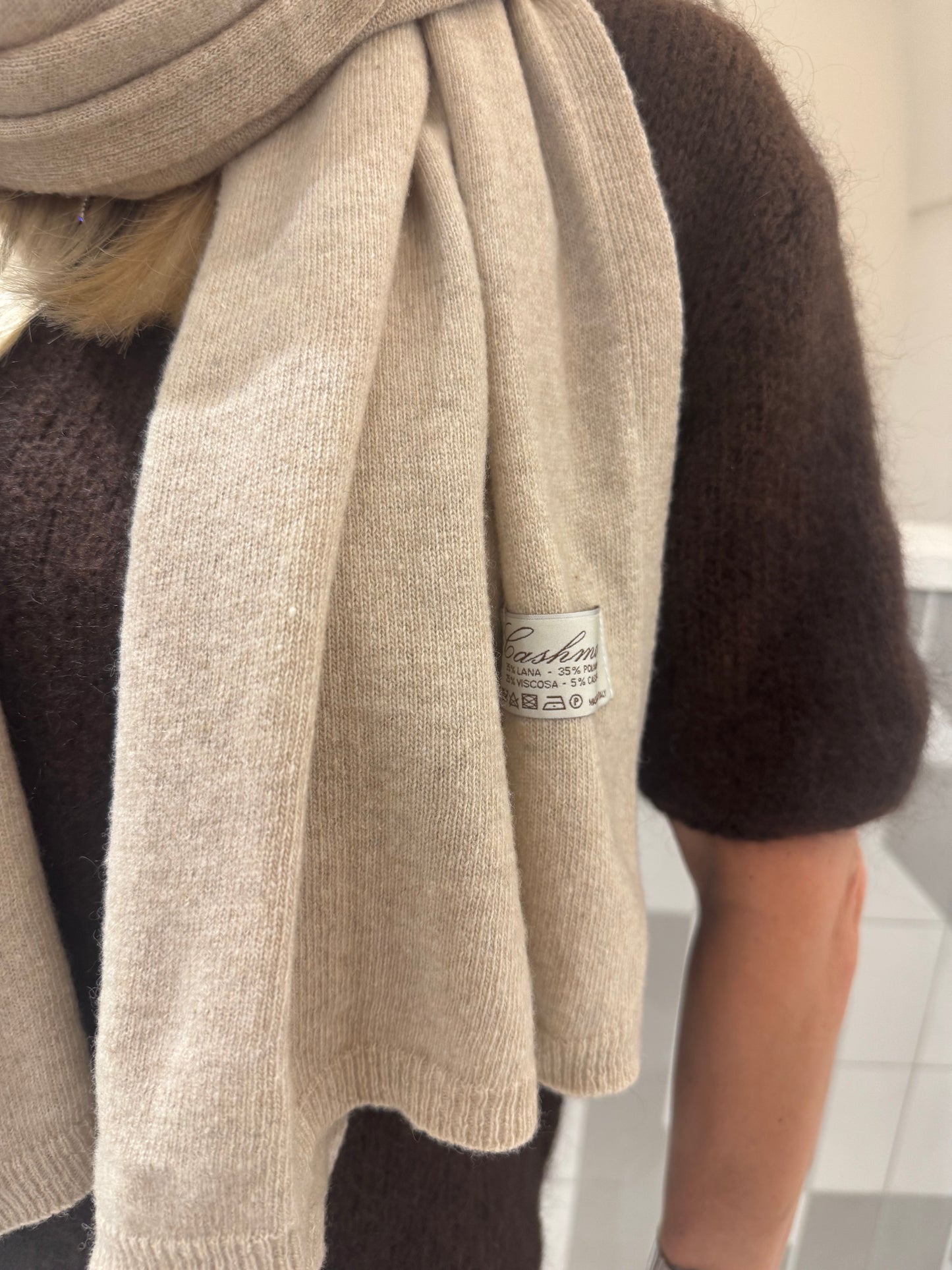 Kepurės ir šaliko komplektukas su kašmyro vilna (D85)