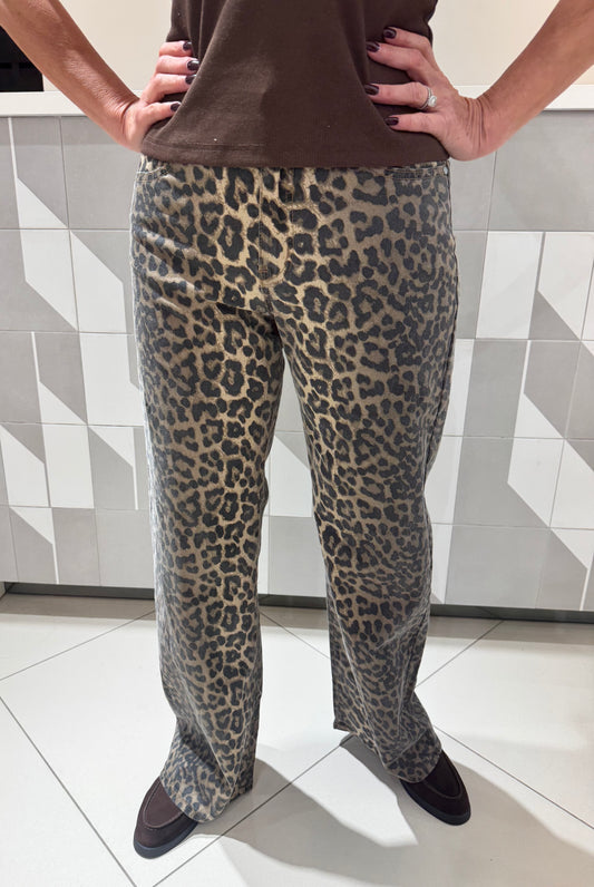 Džinsai gyvūnų rašto (modelis didintas) (K533)