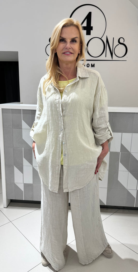 Lino marškiniai didesniam dydžiui (P944)