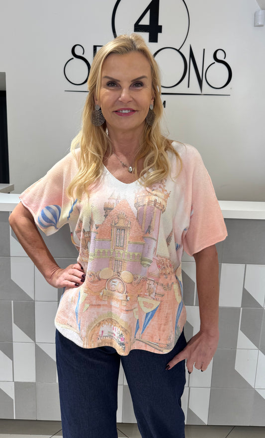 Megztukas trumpomis rankovėmis (P907)