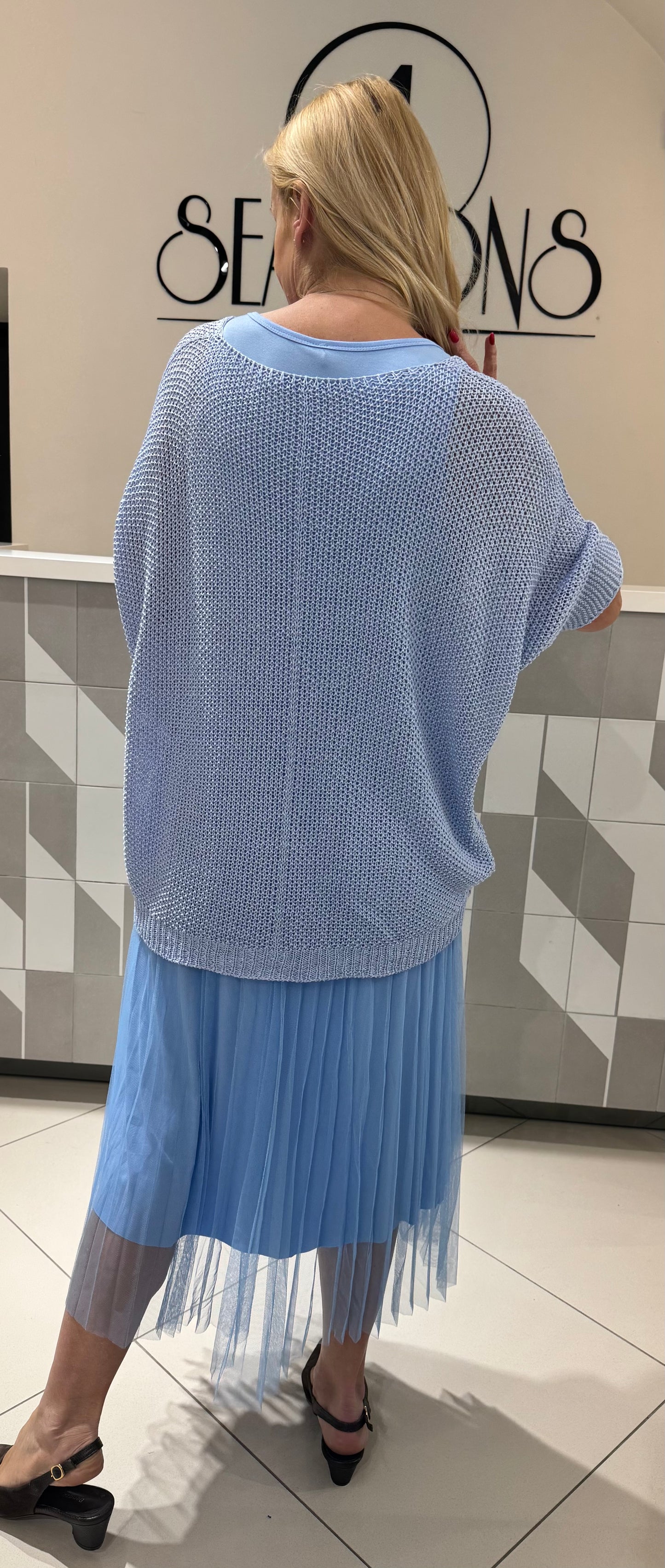 Suknelė su megztuku (S227)