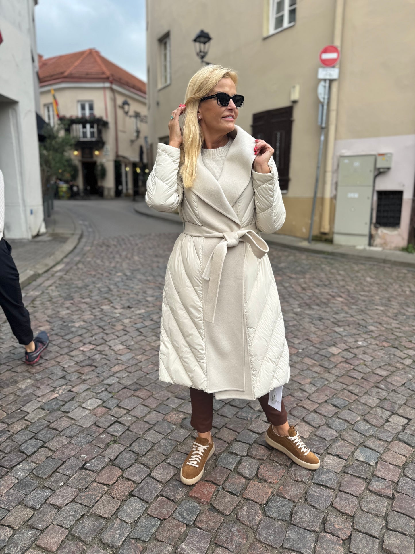 Natūralių pūkų paltas su vilna ( pl75)
