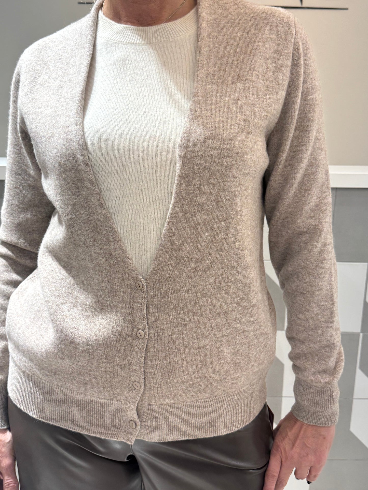 Dvigubas kašmyro vilnos megztukas (M473)