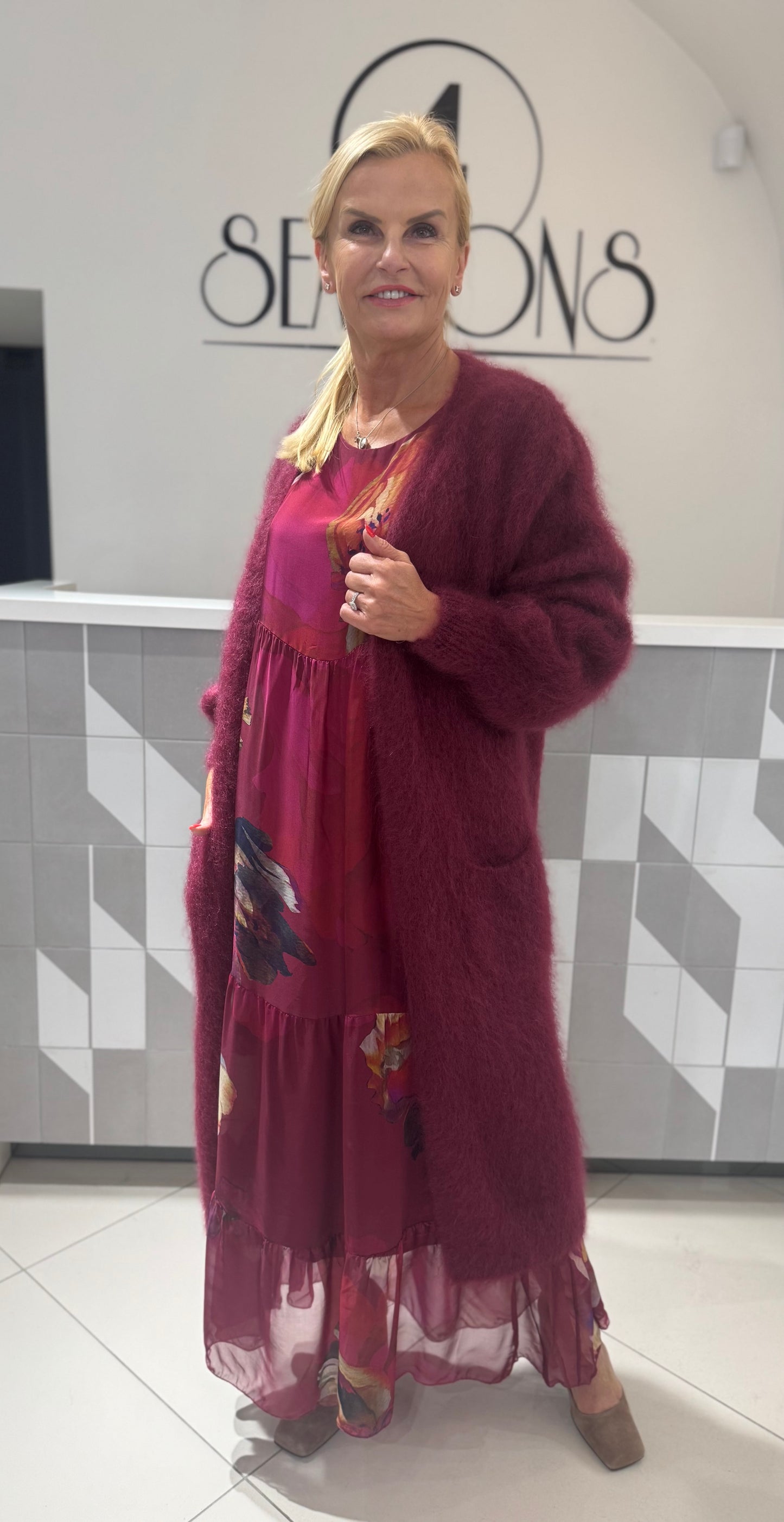 Ilgas kid mocheros kardiganas (M359)