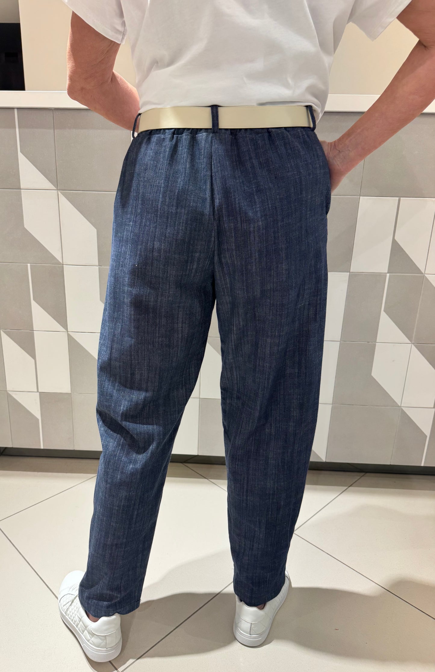 Kelnės plono džinsinio audinio (K602)