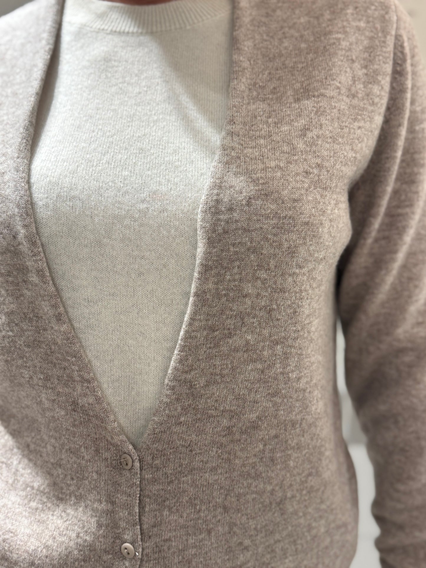 Dvigubas kašmyro vilnos megztukas (M473)