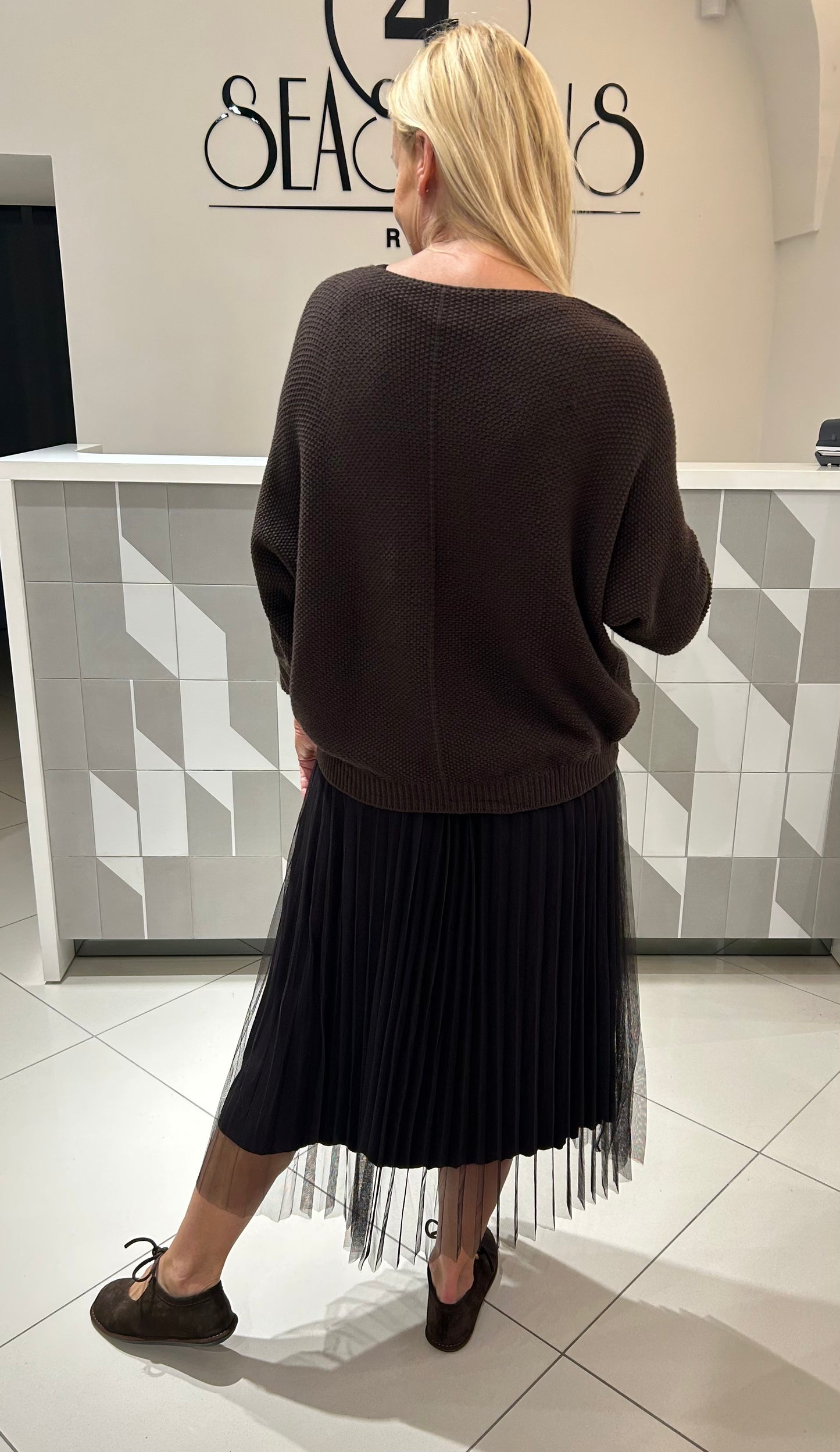 Suknelė su megztuku(S276)