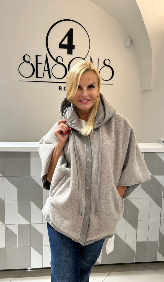 Dvipusis pončas (modelis oversize/didintas)  (B122)