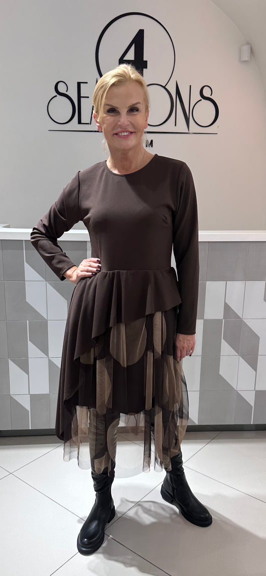 Suknelė su tiuliniu sijonu  (s155)