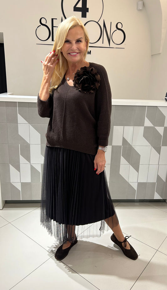 Suknelė su megztuku(S276)