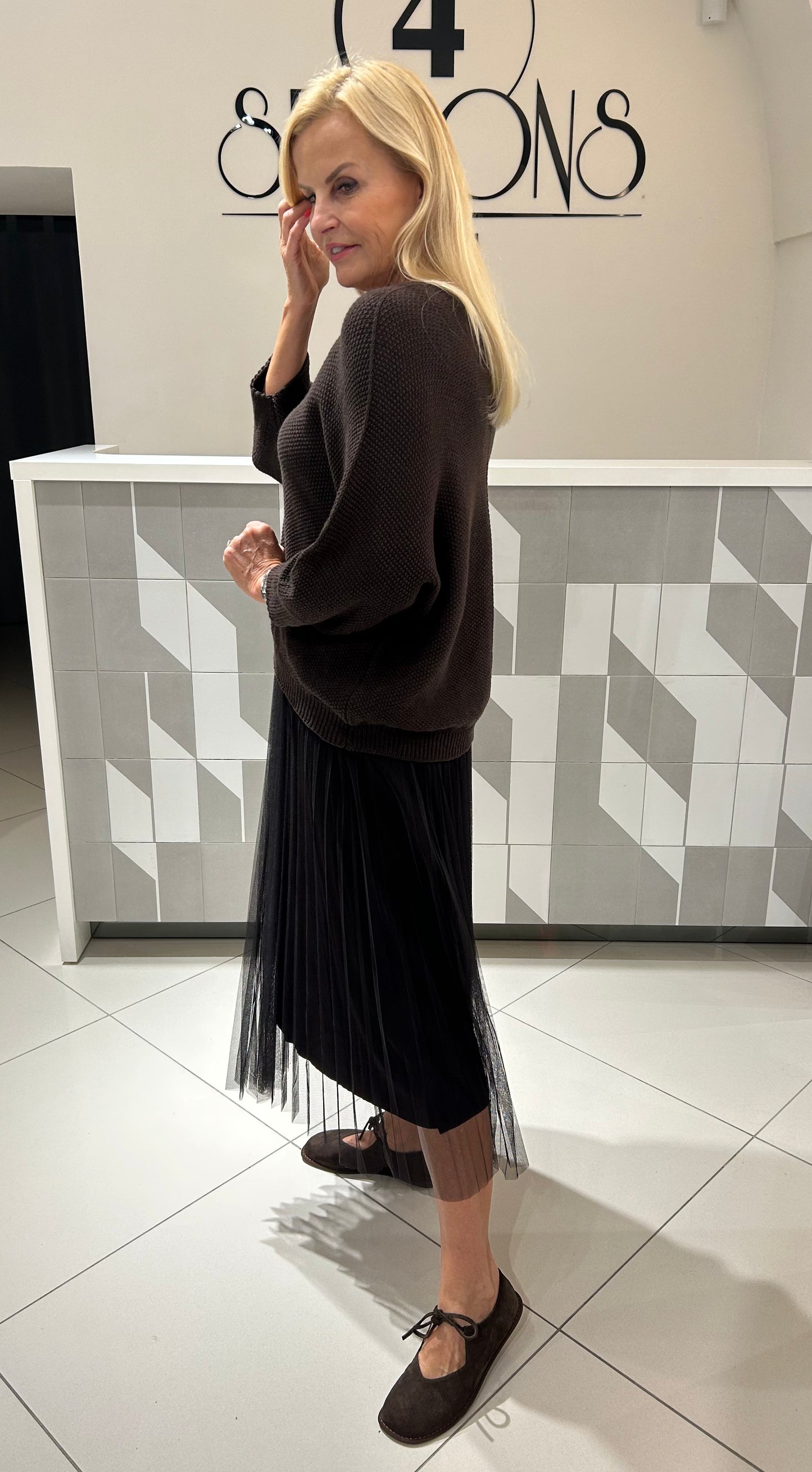 Suknelė su megztuku(S276)