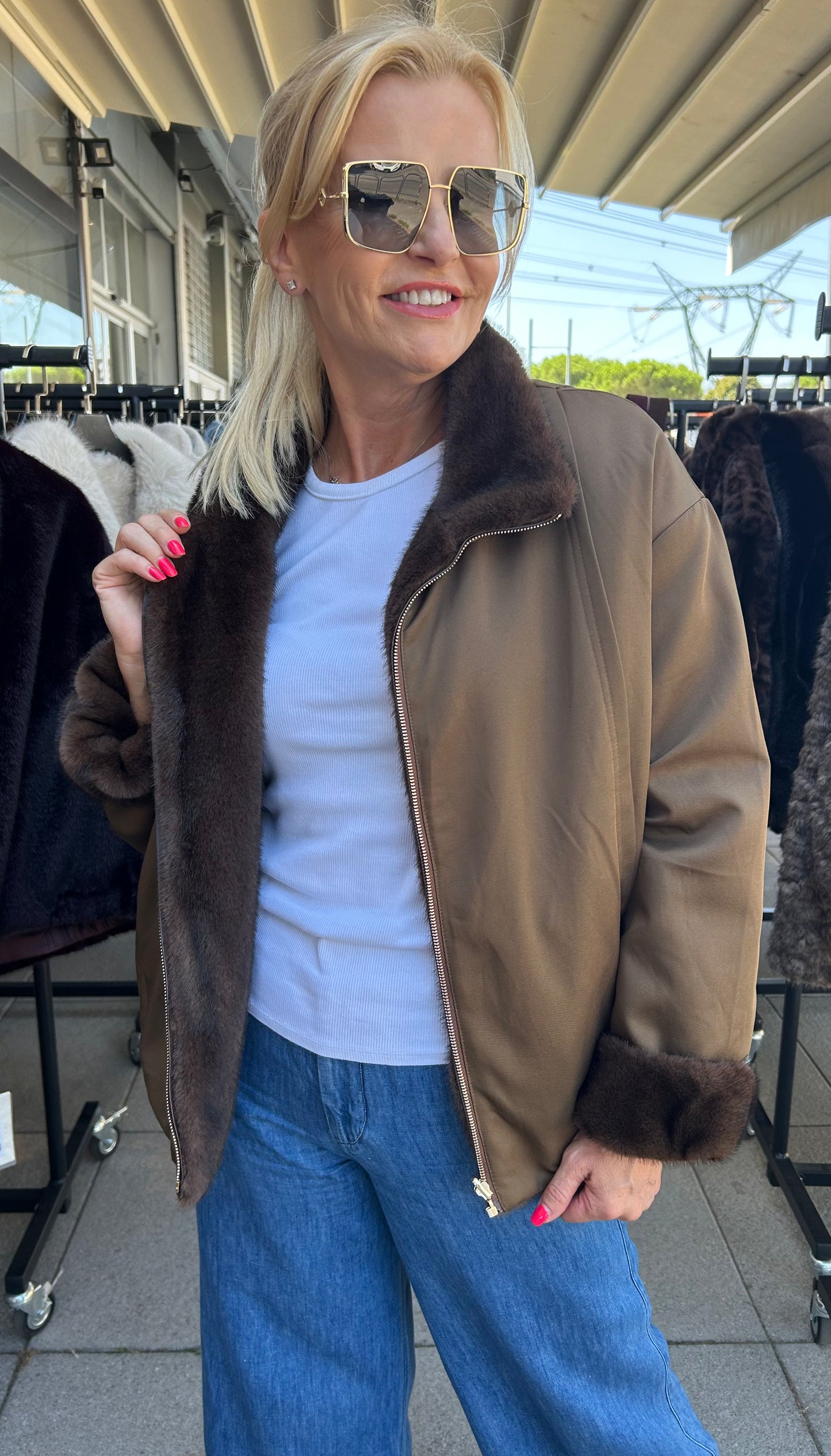 Dvipusė parka/kailiniai (it15)