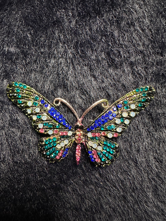 Sagė drugelis su swarovski kristalais (z8)